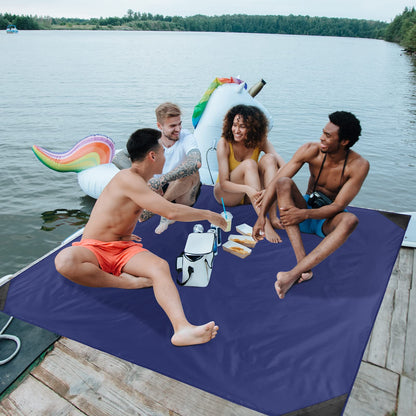 Odoland Hiking Blanket 180 x 160 cm Pocket Blanket Waterproof Heatproof Sandproof Thin Ground Sheet - Lightweight Foldable Beach Mat for Outdoor Camping, Travel, Hiking, Picnic for 2-4 People