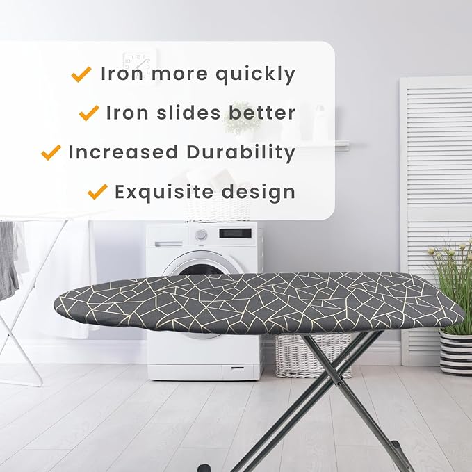 SAVUK Ironing Board Cover and Pad Standard Size 15x54 inch Extra Heavy Duty
