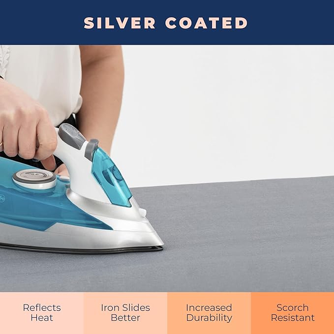 Ironing Board Cover and Pad Extra Thick Heavy Duty Padded 4 Layers, Non Stick