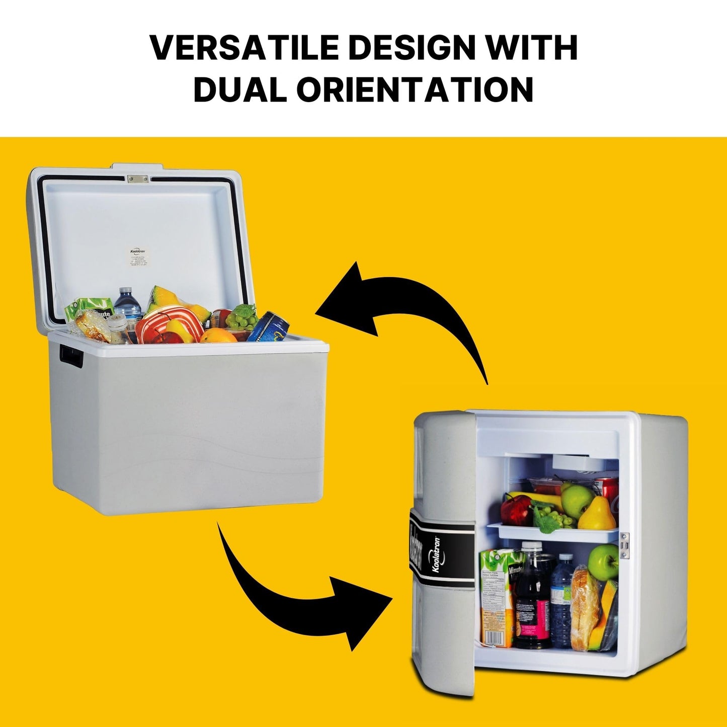 Koolatron 12V Iceless Cooler & Warmer – Portable 45 Qt Electric Cooler for Car, Truck, Camper, Boat, Hard Sided Mini Fridge for Camping, Picnic, Travel, Lunch, Food, Drinks, Bedroom, Office, Dorm
