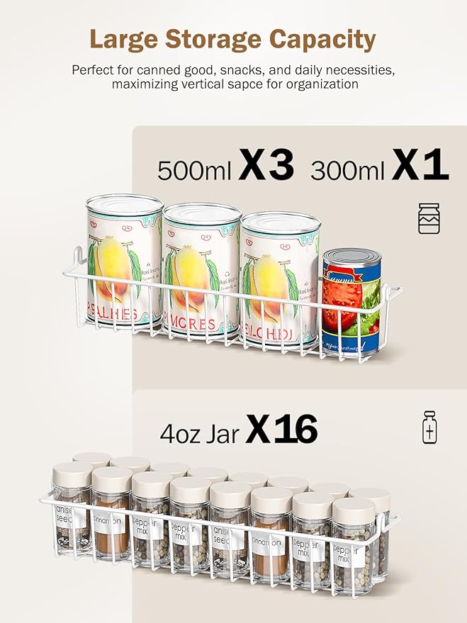 Delamu Over The Door Pantry Organizer, 9-Tier Pantry Door Organizers and Storage
