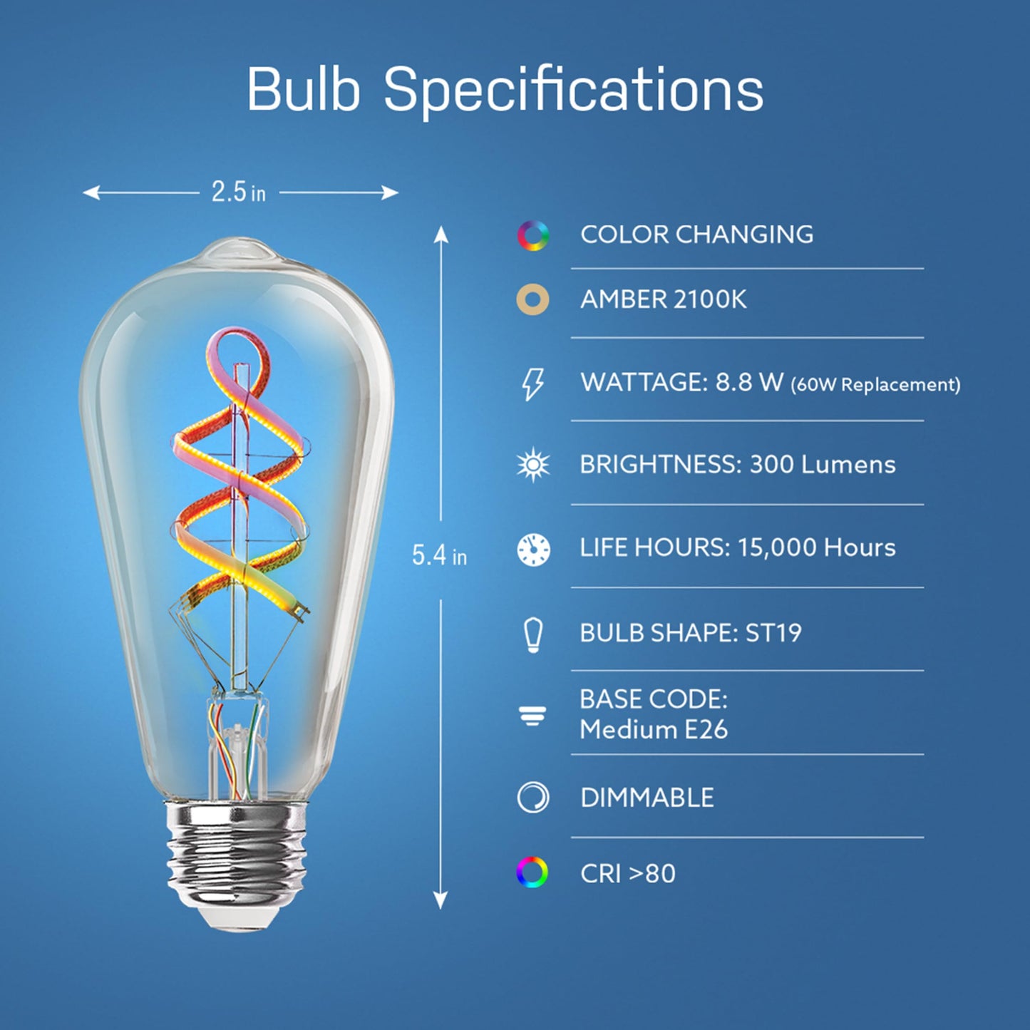 Feit Electric Smart Light Bulbs, 2.4Ghz WiFi Light Bulbs, No Hub Needed, Works with Alexa and Google, Dimmable 60 Watt = LED 9W, OM60/950CA/AG/3, 5000K Day Light, 3 Pack