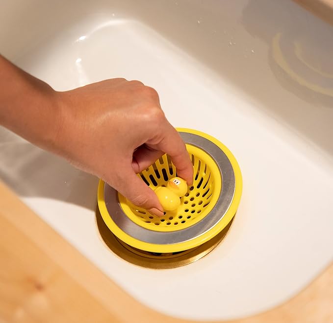 Joie Quack Kitchen Sink Strainer Basket, Fits All Standard Sinks, Stainless
