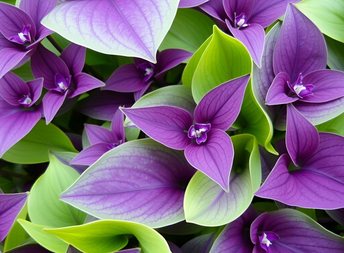 2 Pale Puma Wandering Jew Cuttings to Grow – Tradescantia Pallida Cuttings - Purple & Lavender Plant - Easy Trailing Houseplant for Hanging Baskets & Pots - Gardener Gift