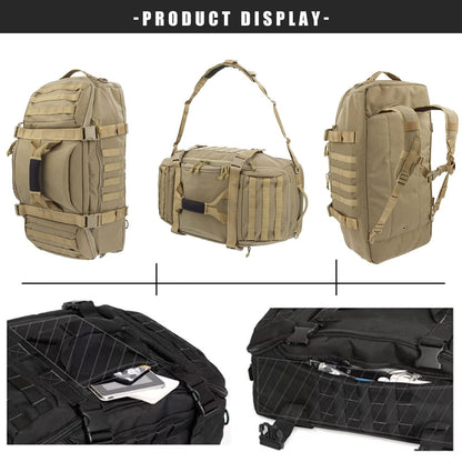Miramrax Gym Bag Duffle Bags Backpack - Travel Weekender Bag for Men Women Workout Bag for Military,Sports,Overnight,Basketball,Tactical,Football,Waterproof & Tear Resistant (Coyote, 30L)