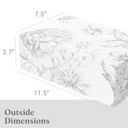 Sorarto Luxury Keepsake Gift Box | Silver Floral Decorative Boxes with Magnetic Lids for Presents, Wedding Memory Box, and Bridal Gifts. 11.5" x 7.5" x 3.5"