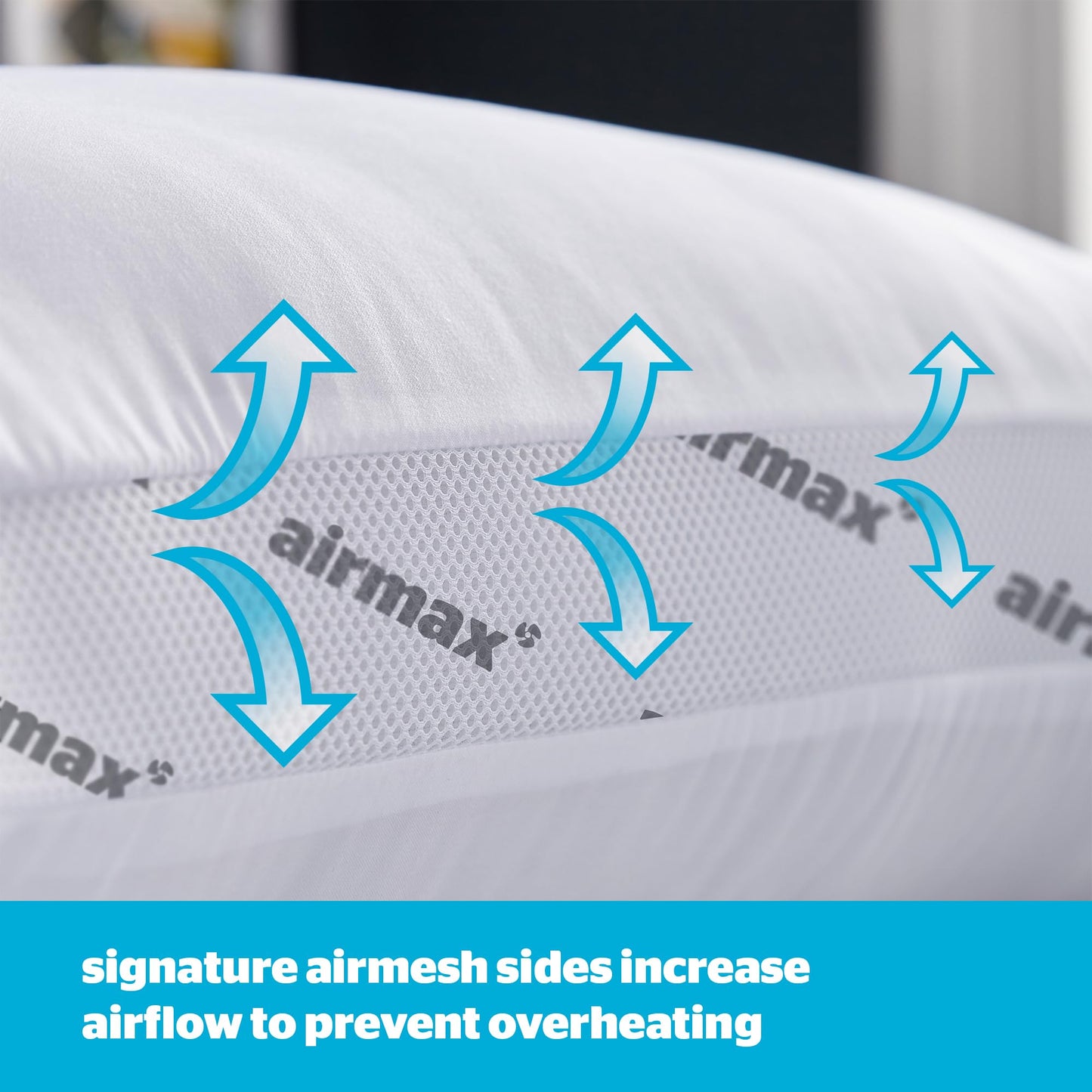 Silentnight Airmax Super Support Pillow - Orthopedic Breathable Cooling Foam Pillow for Neck and Shoulder Pain Relief Hypoallergenic Bed Pillow - Pack of 1, White