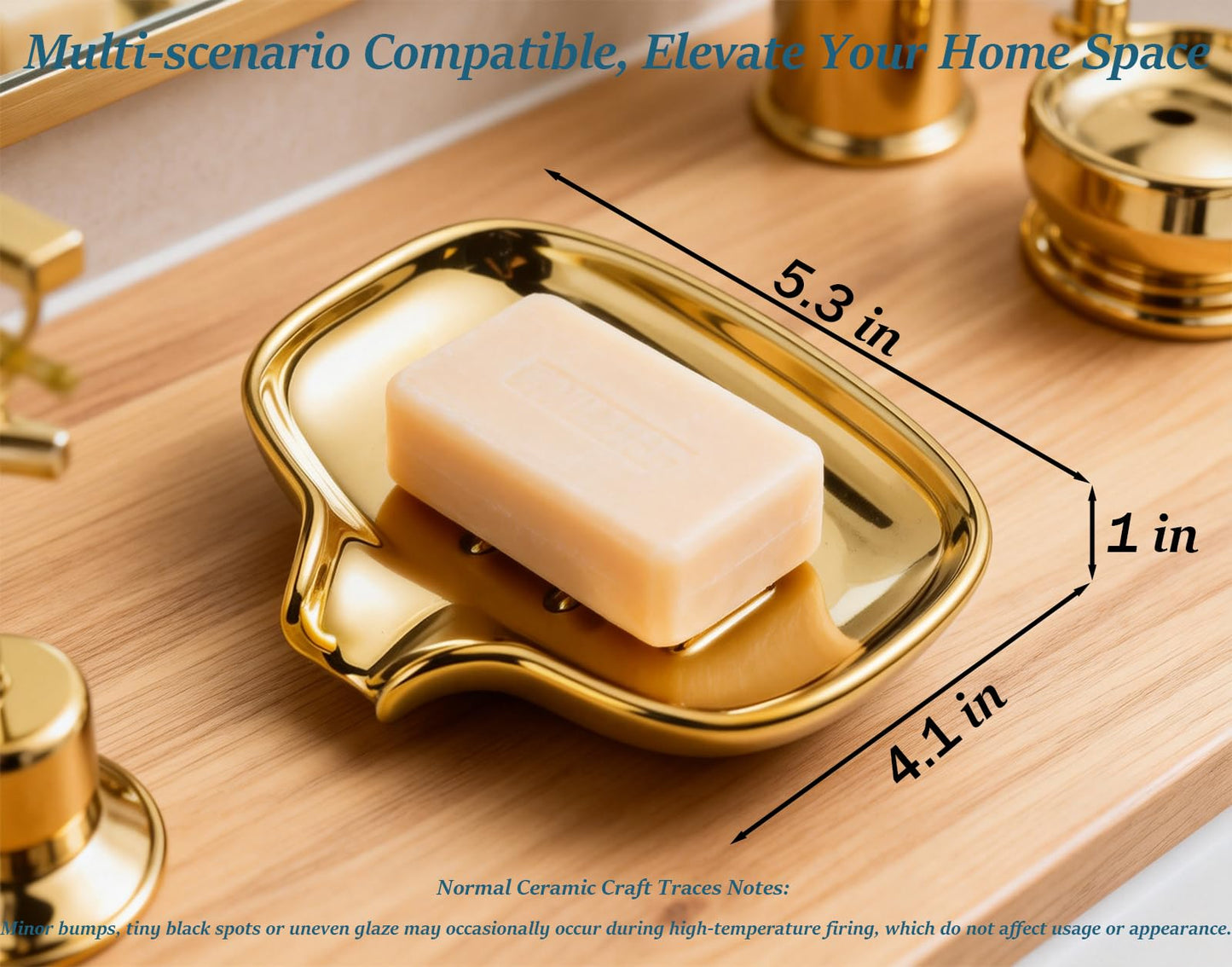 Ovatheria Polished Gold Soap Dish