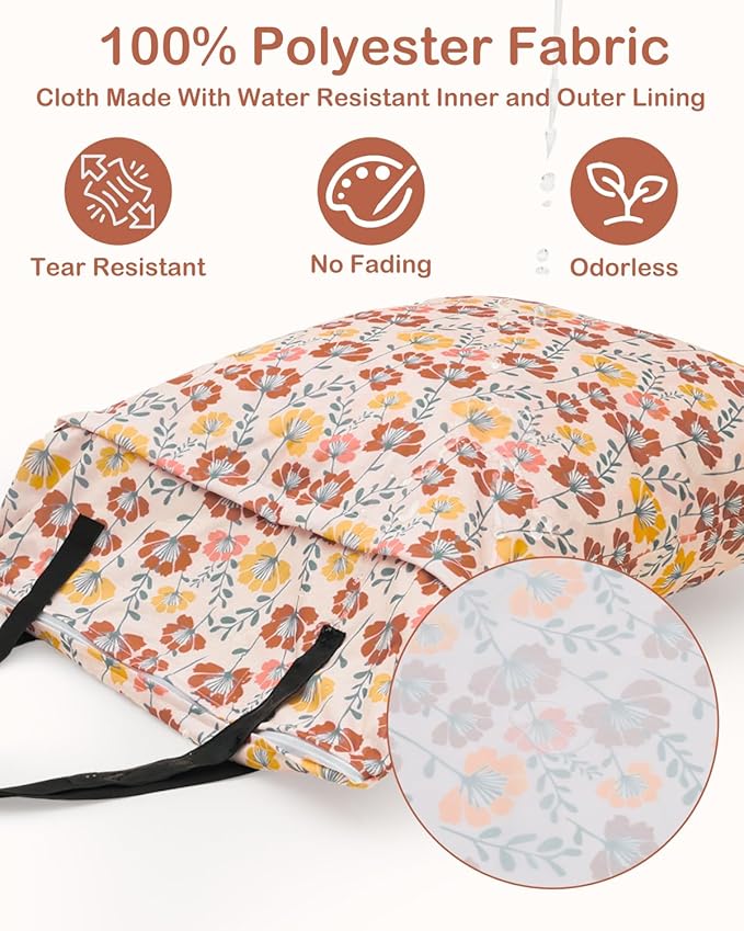 ALVABABY 2 Pack Large Wet Dry Bag Waterproof Hanging Cloth Diaper