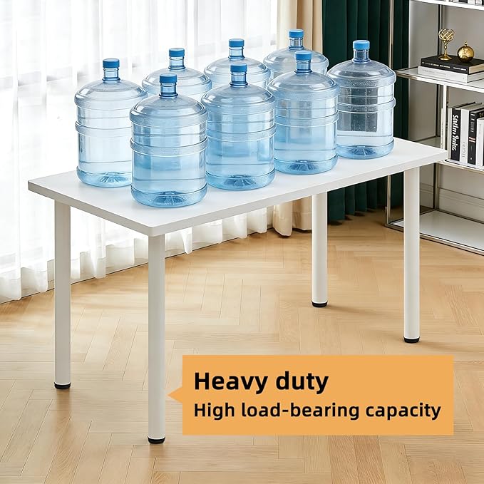 QLLY 29.5 inch / 75cm Adjustable Metal Desk Legs, Heavy Duty Furniture Table