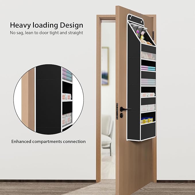 Univivi 5-Shelf Fabric Door Storage Over Door Hanging Organizer
