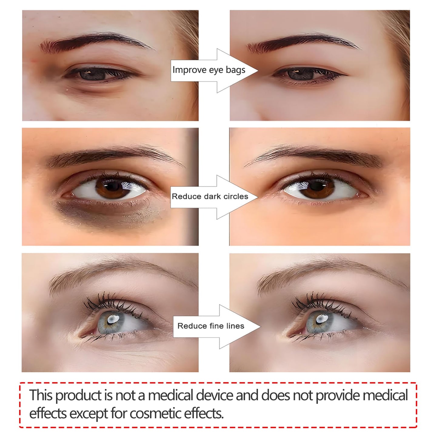 Under Eyes Red Light Therapy Eyelift Massager Glasses,Microcurrent Eye face led red light Beauty Device under Eye Massager Eyes Bag Remover for Reduce Dark Circles Puffiness Wrinkles Relax Eye Strain