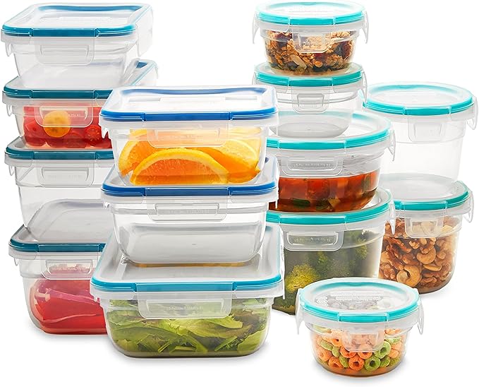 Snapware Total Solutions Plastic Food Storage Containers Set, Airtight &