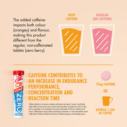 HIGH5 ZERO Caffeine Hit ElectrolyteTablet - Hydration Tablets Enhanced with Vitamin C - 0 Calories & Sugar Free - Boost Hydration, Performance & Wellness - Berry, 160 Tablets (20x, Pack of 8)