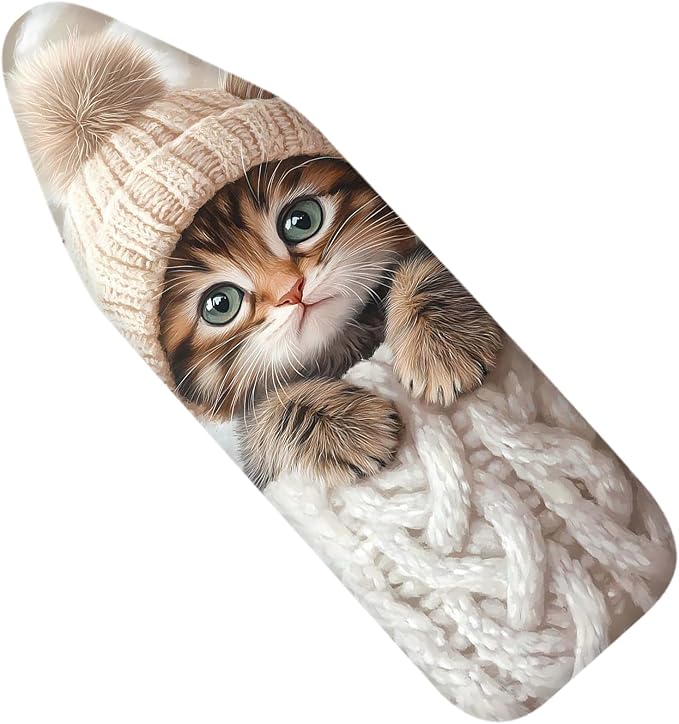Nuxovilar Cute Kitten in Knitted Outfit Ironing Board Cover, This Cover Fits