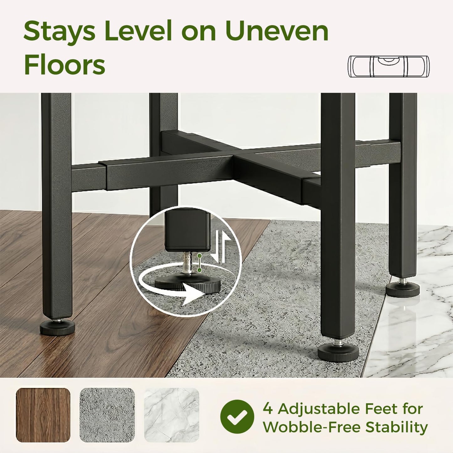 GENTINGBRO Adjustable Plant Stand Indoor Outdoor Mid Century Plant Stand for 8-15 Inch Pots Heavy Duty Single Plant Holder Rustproof Metal Plant Stand with Leveling Feet Plant Rack for Patio Balcony Living Room Golden