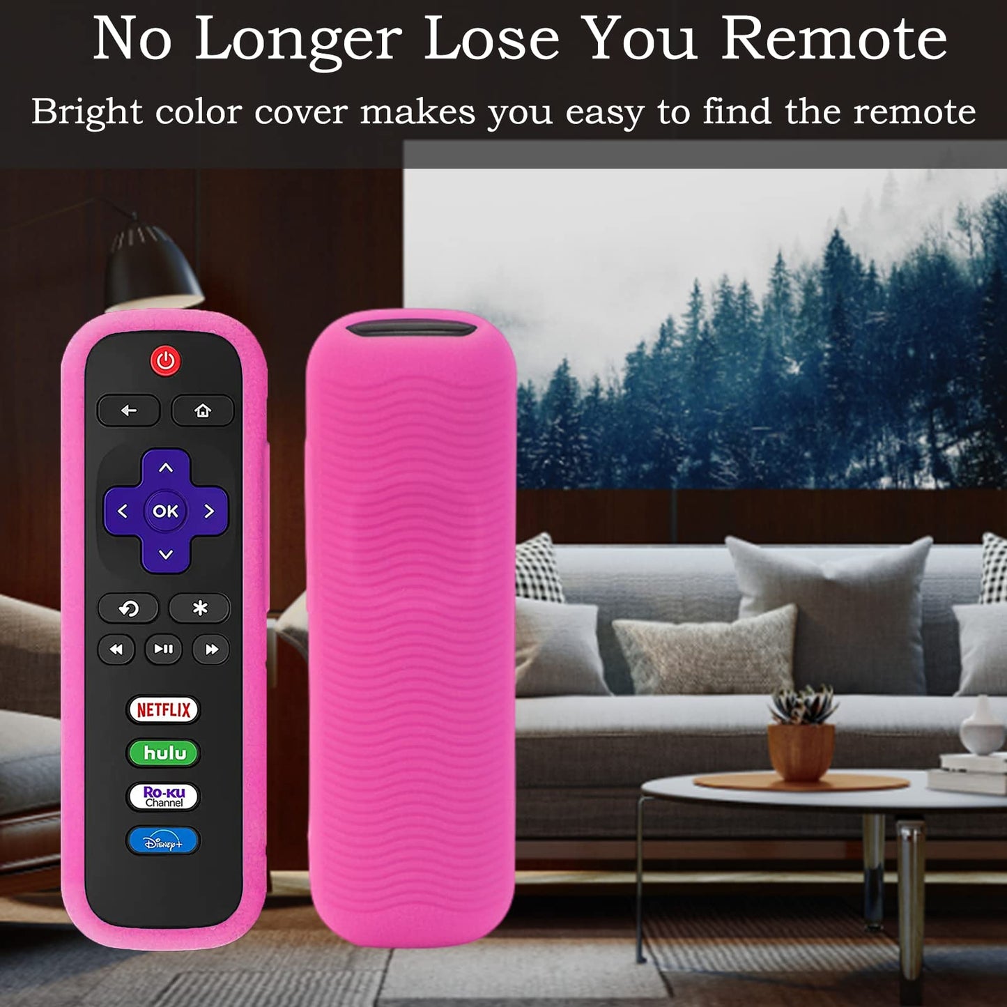 Silicone Protective Controller Cover fits for Roku TV Voice Remote | Element Roku | Westinghouse Roku TV Controller Cover,Glow in The Dark