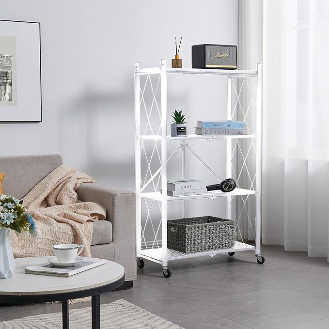 BRIAN & DANY 4-Tier Foldable Storage Shelves
