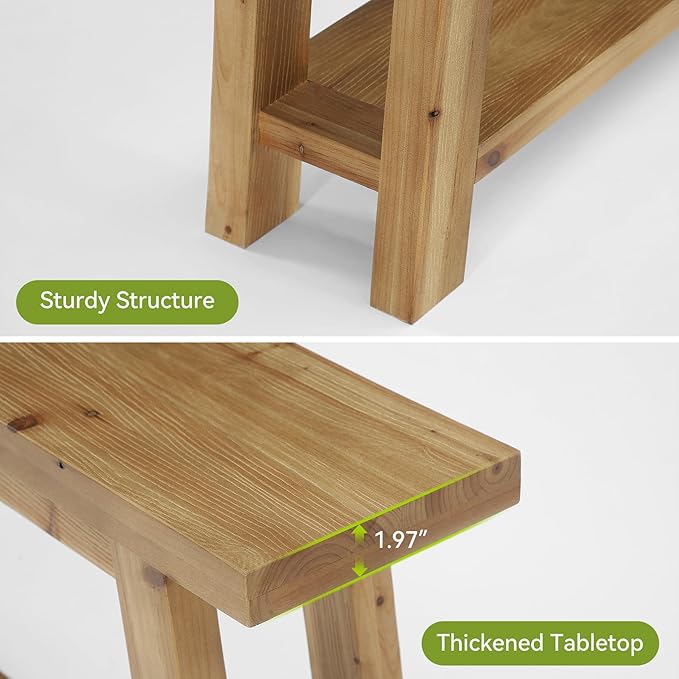 LITTLE TREE 70.9" Solid Wood Console Table