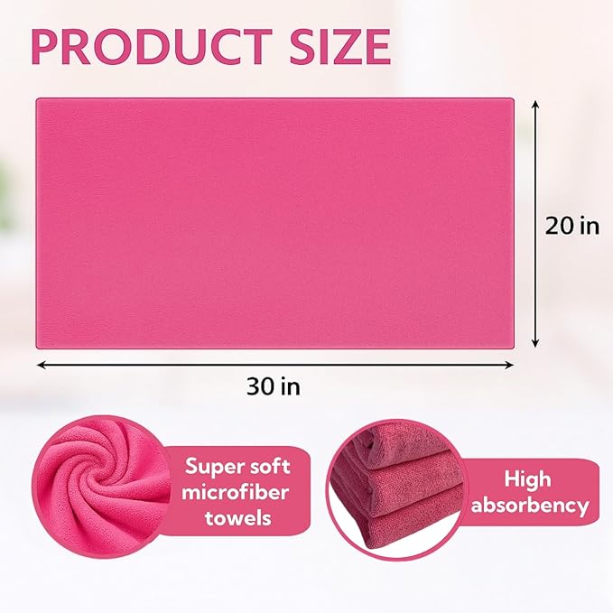 4Pcs Extra Large Microfiber Cleaning Cloths – 30x20 in Mop Towels