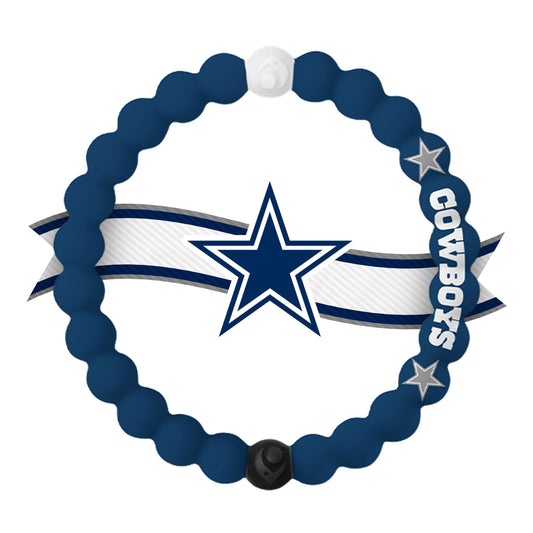 Lokai NFL Football Collection Silicone Beaded Bracelet, Dallas Cowboys Classic (Medium) - Beaded Bracelet for Women & Men, Silicone Jewelry Bracelet Slides-On for Comfortable Fit