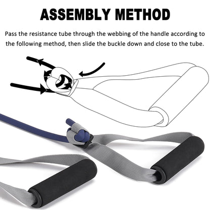 Resistance Bands for Working Out, Physical Therapy Bands, Latex Free Elastic and Exercise Bands Set for Stretching, Suitable for Rehab, Yoga, Pilates, Gym, Home Exercise