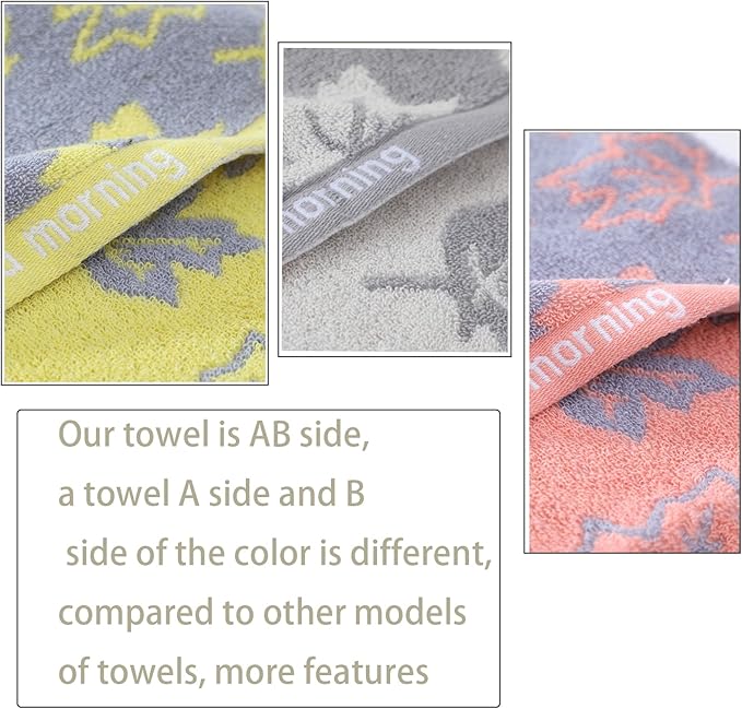 2 Pack Decorative Maple Leaf Hand Towels Cotton, Soft Highly Absorbent Bathroom