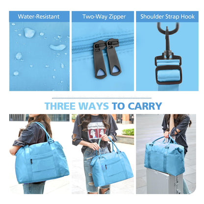 Travel Duffle, Waterproof Weekender Carry On Tote for Women, Travel Essentials Sport Gym for Men, Hospital Bag for Labor and Delivery, Overnight Luggage With Trolley Sleeve