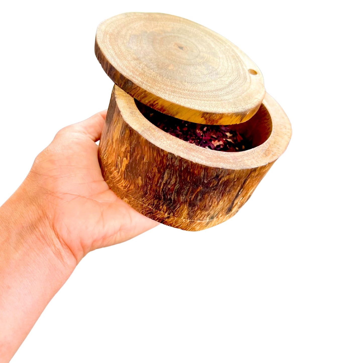 Handcrafted Rustic farmhouse Wood Salt or Pepper Bowl for Countertop, Salt herbs spice pot wood salt and pepper box includes spoons, Condiment Container, Loose tea container, Modern Kitchen Decor (2)