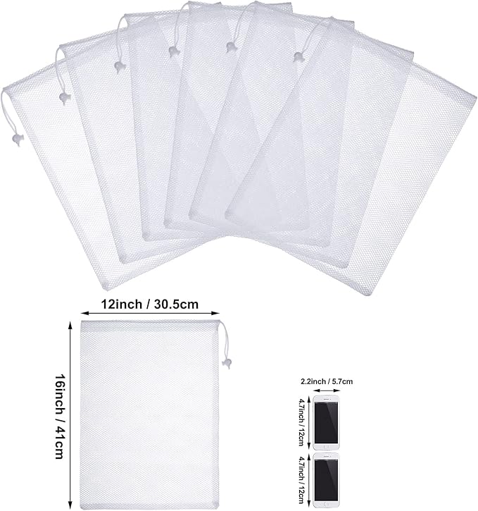 TecUnite 10 Pcs Mesh Laundry Bags