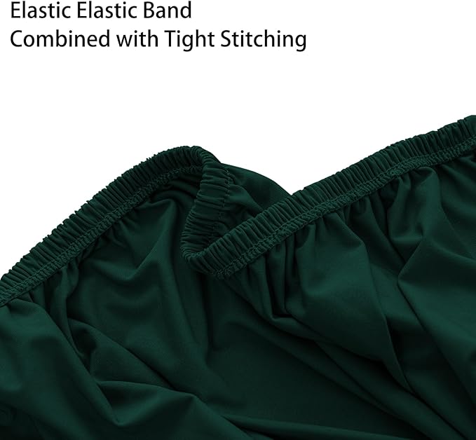 Super Stretch 40x40x15 inch Square Ottoman Cover- Soft Form Fit Ottoman Cover