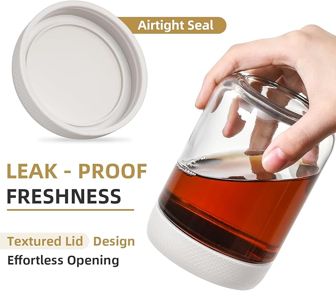 NETANY 6-pack 16oz Glass jars