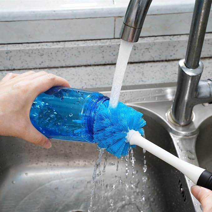 Dish Brush Set of 3 with Water Bottle Brush, Dish Scrub Brush and Scrubber Brush