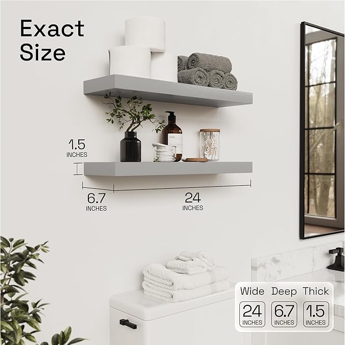 BAOBAB WORKSHOP Wood Floating Shelves