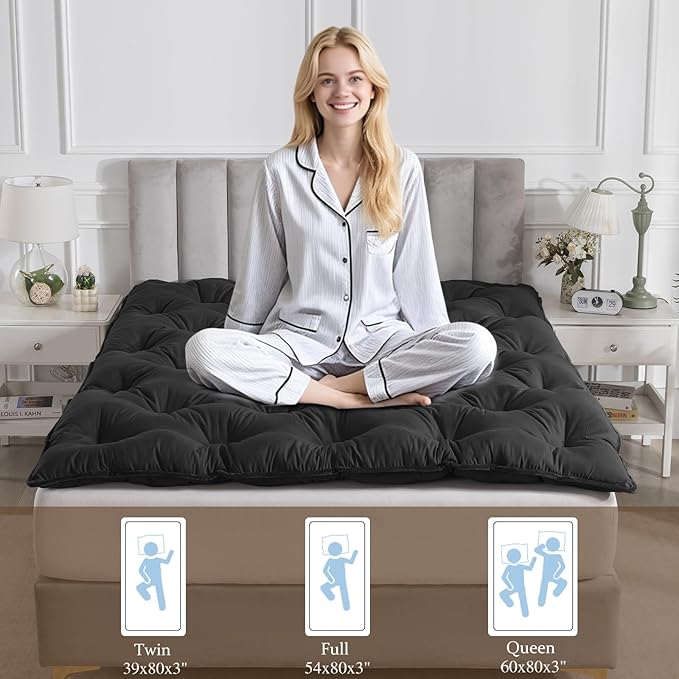 SHOUREN Japanese Futon Mattress Floor Mattress 3" Tatami Mat, Shredded Memory