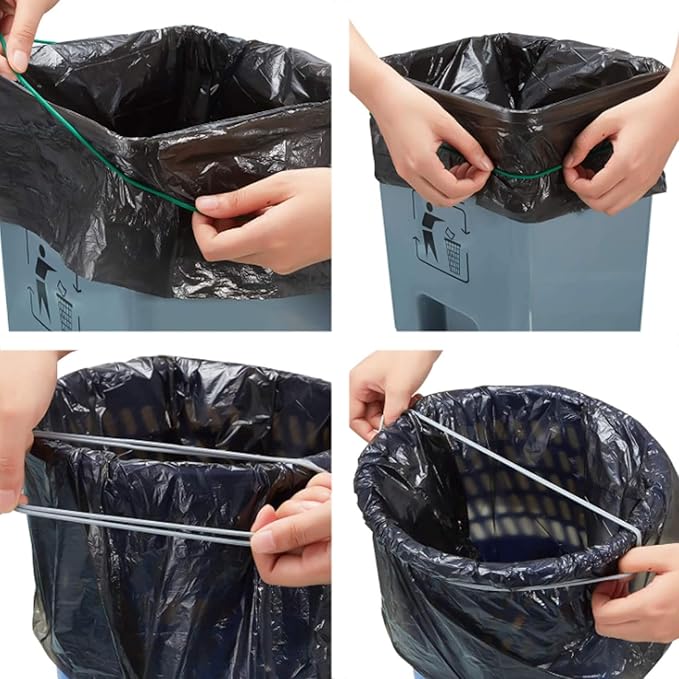 Garbage Can Bands Fits 13 to 30 Gallon Trash Cans, 3 Pack Durable Trash Can Bag
