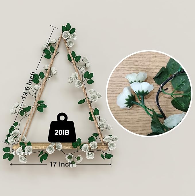 Triple Artificial White Flower Garland