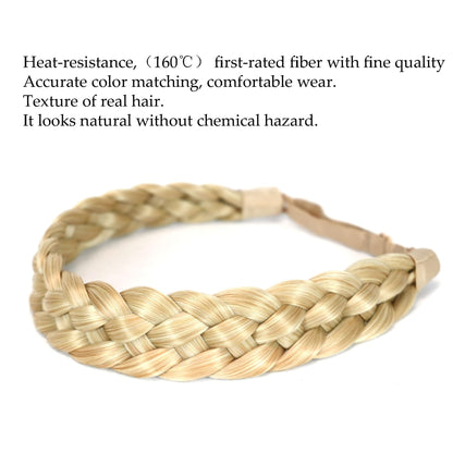 TOECWEGR 5 Strands Synthetic Hair Braided Headband Hairpiece Classic Chunky Wide Plaited Braids ElasticMulti Color Headband Ladies Beauty Hair Accessories