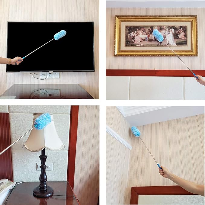 4 Pcs, Hand Microfibre Cleaning Tool Extendables