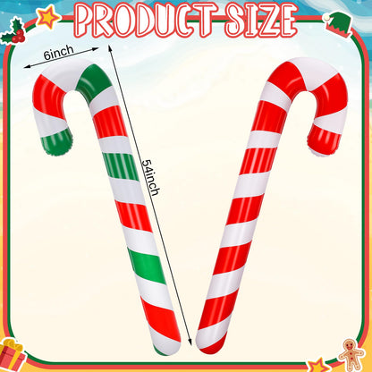 Rotatingpals 2 Pcs 74 Inch Inflatable Christmas Decorations Blow up Candy Cane Ornaments Jumbo Candy Cane Christmas Inflatables for Xmas Holiday Yard Lawn Patio Garden Indoor Outdoor Decor Gifts