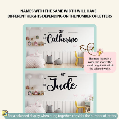 Personalized Name Sign for Nursery - Custom Wooden Name Signs for Kids Room, Personalized Nursery Name Sign - Perfect Kids Room Decor, Wall Name Decoration & Wedding signs, Family Name Signs