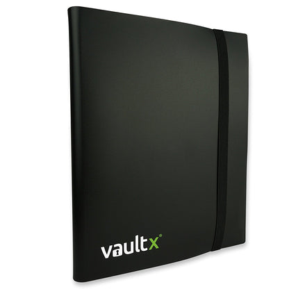 Vault X 9 Pocket Trading Card Strap Binder, 360 cards, Standard, 20 Side-Loading Pages, Folder for Collectible Card Games, Sports, TCG (Black)