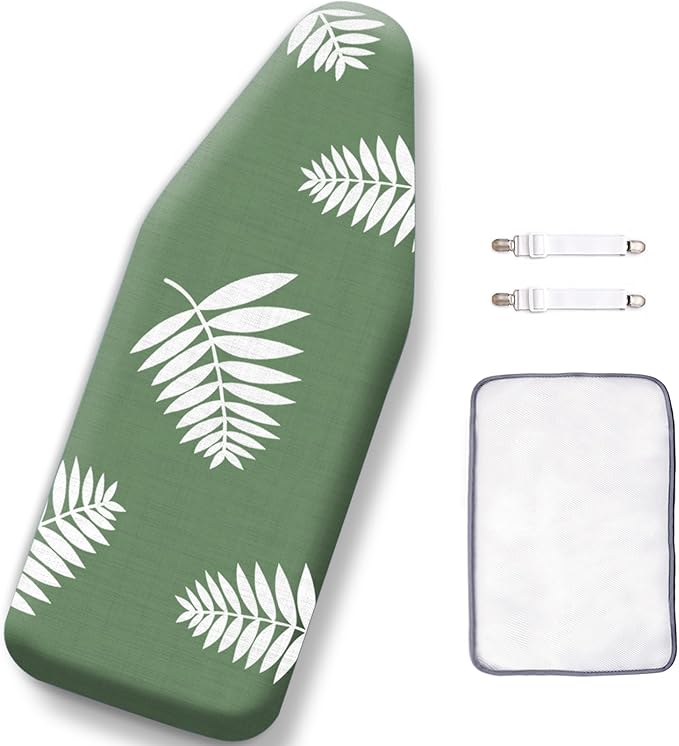 SheeChung 12.5"x32" Small Ironing Board Cover and Pad, Fits Mini Table Top