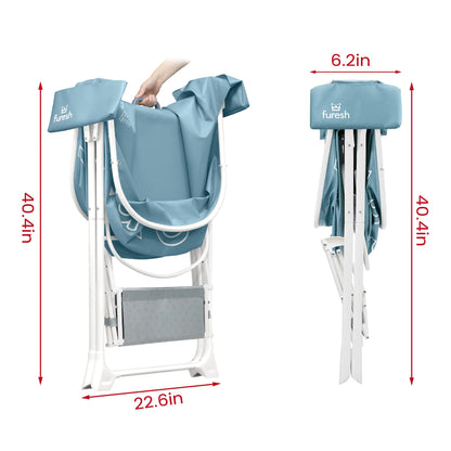 Steper Big Dog Bath Tub with Stairs Elevated Portable Foldable Wash Station with Steps for Bathing Shower and Grooming Indoor Outdoor for Medium to Large Size Dogs (Large 2022 Version)