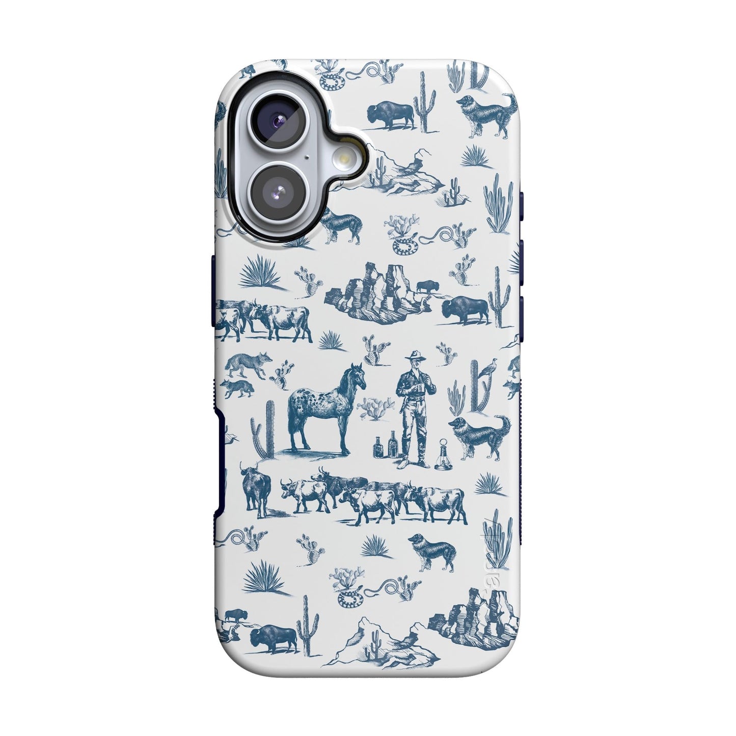 Casely iPhone 17 Case | Blue Stripes | Sunday Best | Compatible with MagSafe | Bold Protective Design