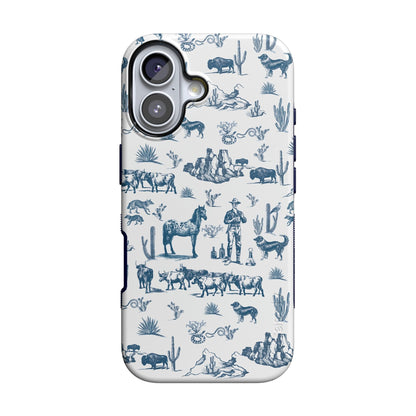 Casely iPhone 17 Case | Blue Stripes | Sunday Best | Compatible with MagSafe | Bold Protective Design