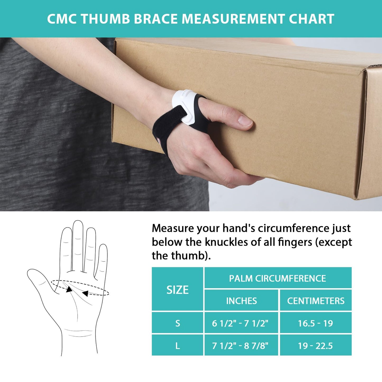 Gambo CMC Thumb Brace for Osteoarthritis, Upgrade Thumb Splint for Joint Pain, Tendonitis, and Arthritis Relief - Thumb Support Stabilizer for Active (Large, Left Hand)