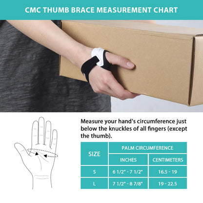 Gambo CMC Thumb Brace for Osteoarthritis, Upgrade Thumb Splint for Joint Pain, Tendonitis, and Arthritis Relief - Thumb Support Stabilizer for Active (Large, Left Hand)