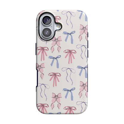 Casely iPhone 17 Case | Blue Stripes | Sunday Best | Compatible with MagSafe | Bold Protective Design