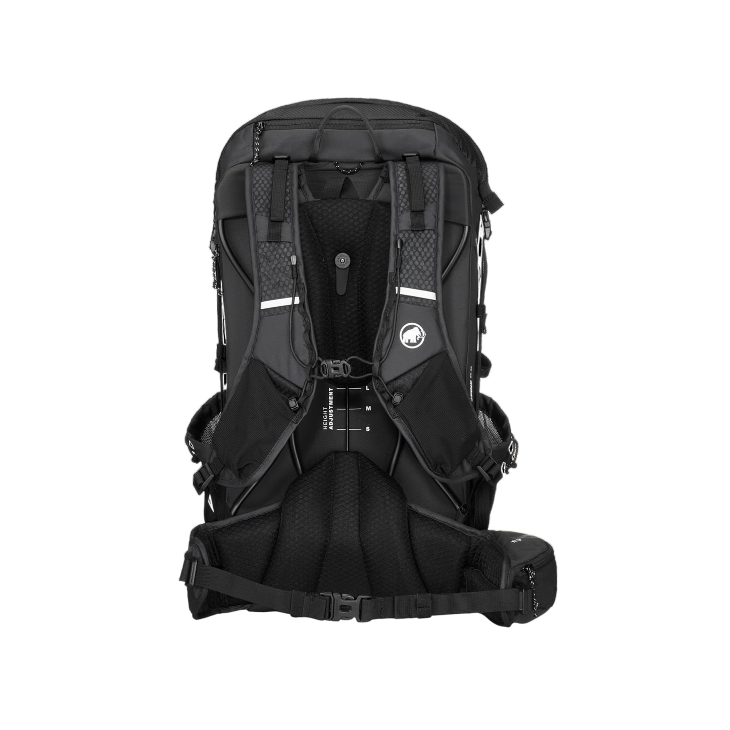 Mammut Spine 28-35L Backpack – Outdoor Pack w/Adjustable Volume, Ergonomic Suspension System, Durable Water-Repellent Fabric & Multi-Use Design for Hiking, Running, Travel & Everyday, Black